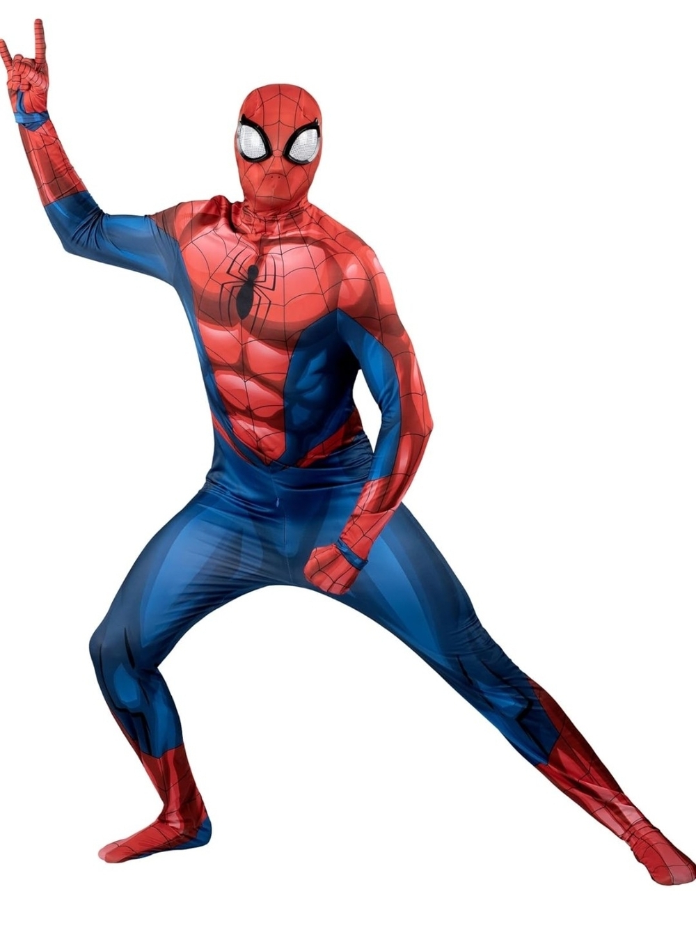 MARVEL Spider-Man Official Adult Deluxe Zentai Halloween Costume - Stretch Spand